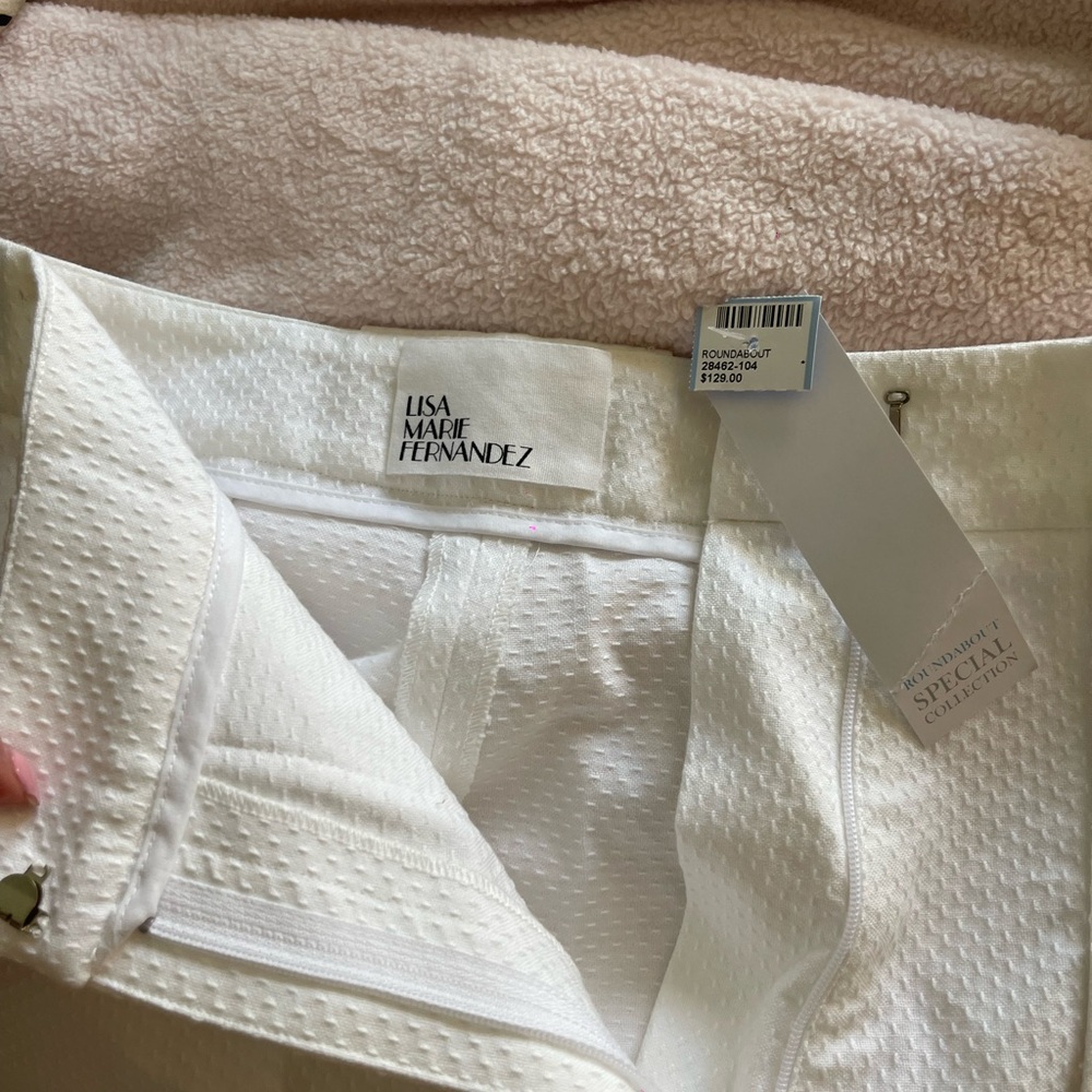 Lisa Marie Fernandez Ivory Textured Trousers